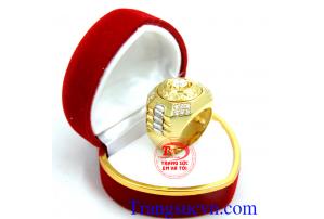 Nhẫn nam vàng tây mạnh mẽ