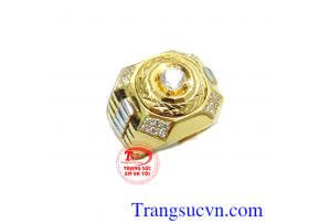 Nhẫn nam vàng tây mạnh mẽ