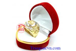 Nhẫn nam vàng tây rồng nổi