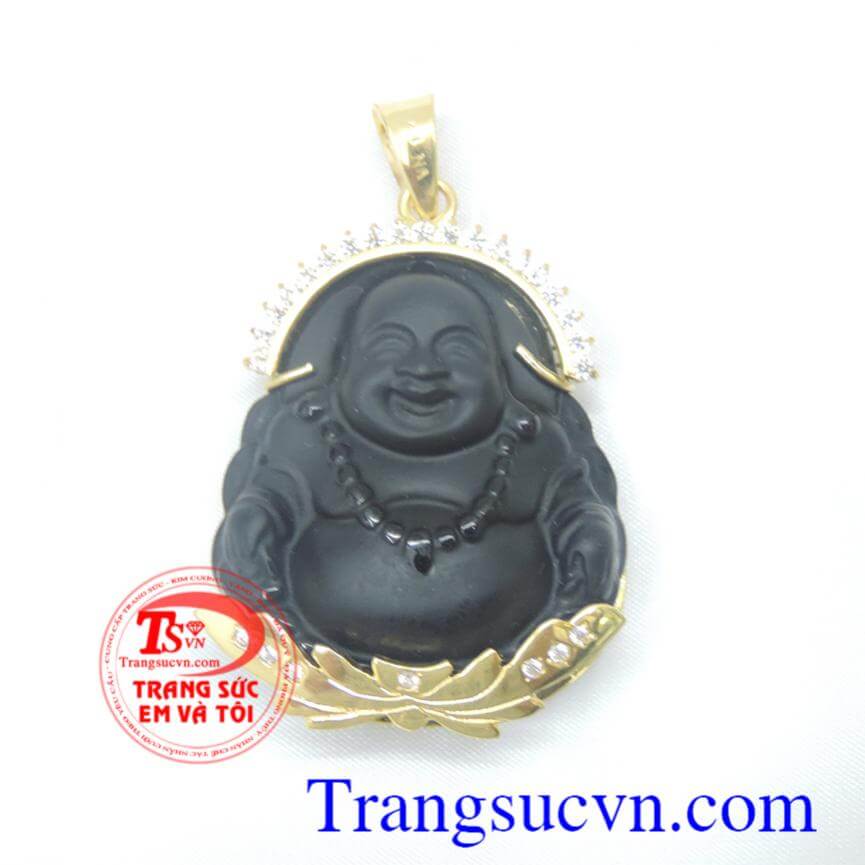 Mặt phật đen bọc vàng