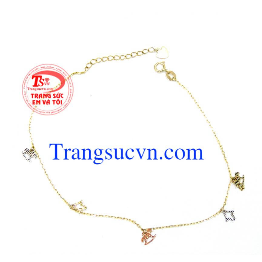 Lắc đeo chân phong cách