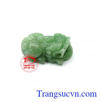 Mặt tỳ hưu phong thủy, tỳ hưu ngọc cẩm thạch thiên nhiên, có giấy kiểm định, mang đến tài lộc phú quý cho gia chủ