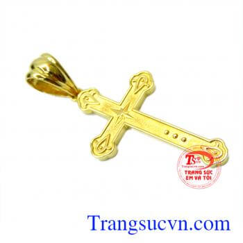 Mặt dây thánh giá vàng 18k