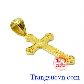Mặt dây thánh giá vàng 18k