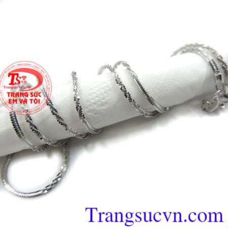 Dây chuyền nữ vàng trắng Italia đẹp