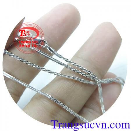 Dây chuyền nữ vàng trắng Italia đẹp