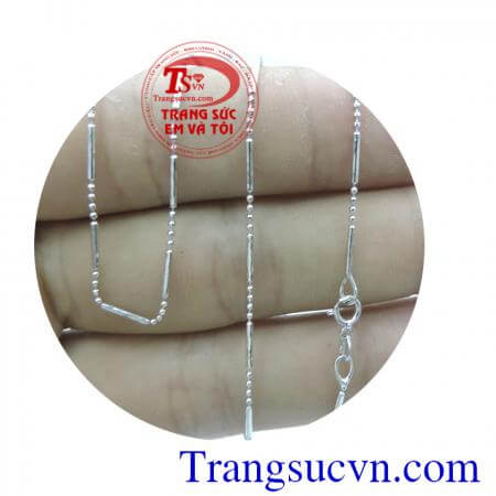 Dây chuyền nữ vàng trắng dạng bi