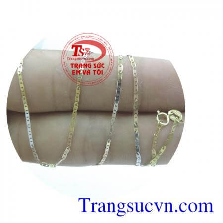 Dây chuyền vàng màu Italia 18k