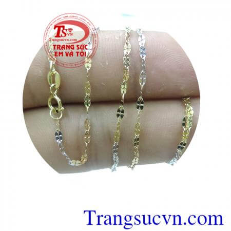 Dây chuyền nữ vàng màu ý 18k