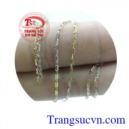 Dây chuyền nữ vàng màu Italia kiểu đẹp