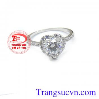 Nhẫn nữ vàng 18k vàng trắng đẹp