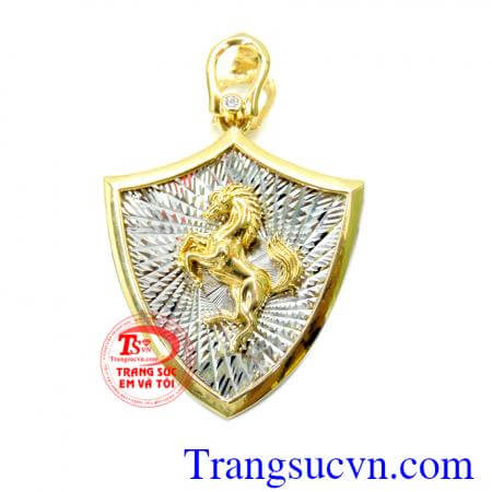 Mặt dây vàng nam ngựa công danh