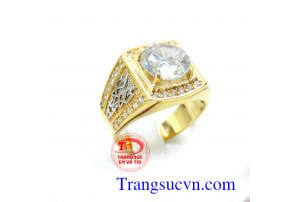 Nhẫn nam vàng kim sáng đẹp với thiết kế và chế tác đảm bảo chất lượng, nhẫn nam vàng tây kim cương nhân tạo, kim chủ to,giao nhẫn toàn quốc