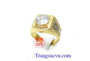 Nhẫn nam vàng kim sáng đẹp với thiết kế và chế tác đảm bảo chất lượng, nhẫn nam vàng tây kim cương nhân tạo, kim chủ to,giao nhẫn toàn quốc