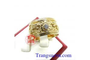 Nhẫn nam rồng chầu 3D