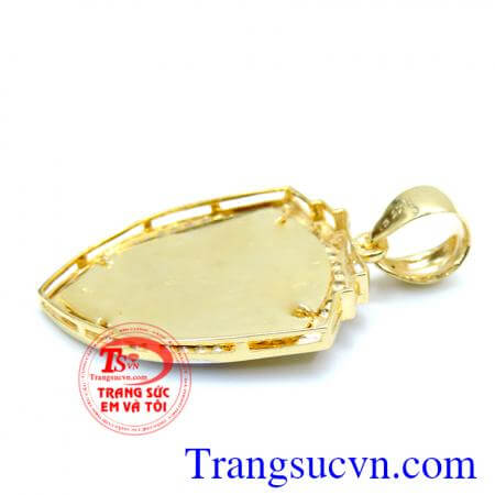 Mặt dây vàng rồng nam vàng tây 3D