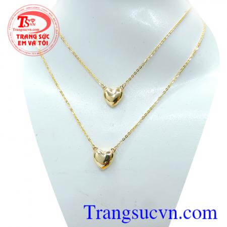 Dây chuyền nữ trái tim đẹp khắc tên