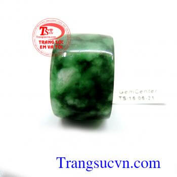 Nhẫn ngọc phỉ thúy tự nhiên kiểu chế tác hình vuông,nhẫn phỉ thúy dành cho nam món quà ý nghĩa mang tài lộc và may mắn
