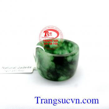 Nhẫn ngọc phỉ thúy tự nhiên kiểu chế tác hình vuông,nhẫn phỉ thúy dành cho nam món quà ý nghĩa mang tài lộc và may mắn
