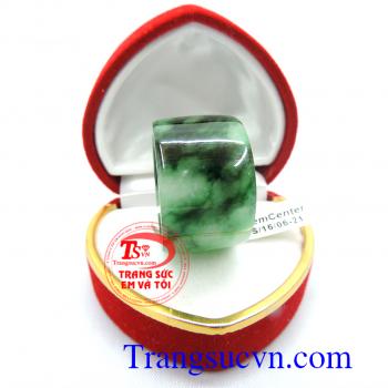 Nhẫn ngọc phỉ thúy tự nhiên kiểu chế tác hình vuông,nhẫn phỉ thúy dành cho nam món quà ý nghĩa mang tài lộc và may mắn
