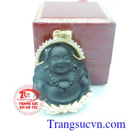 Mặt phật đen bọc vàng
