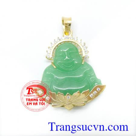 Mặt phật xanh ngọc vàng bình an.