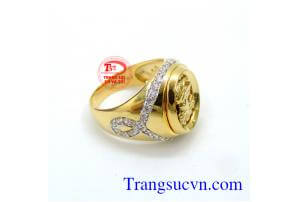 Nhẫn nam đá kết rồng