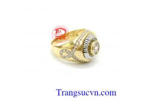 Nhẫn đá vàng tây cao