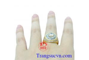 Nhẫn đá vàng tây cao