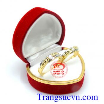Nhẫn cưới vàng tây sang trọng