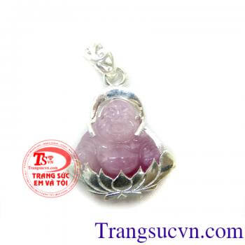 Ruby phật di lặc bọc bạc