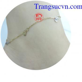 Lắc chân vàng 14k tuyệt đẹp. thiết kế sang trọng tinh tế mang lại vể đẹp mềm mại cho các bạn nữ. Phù hợp làm quà trong những dịp kỷ niệm ý nghĩa.
