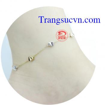 Lắc chân vàng 14k hình trái tim món quà ý nghĩa cho các bạn nữ, sản phẩm được người tiêu dùng tin tưởng nhiều năm liền.