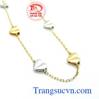 Lắc chân vàng 14k hình trái tim món quà ý nghĩa cho các bạn nữ, sản phẩm được người tiêu dùng tin tưởng nhiều năm liền.