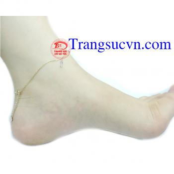 lắc đeo chân hình chìa khóa. Khóa chặt trái tim. món quà ỹ nghĩa cho cả người mua và người được nhận. Lắc chân vàng tây.