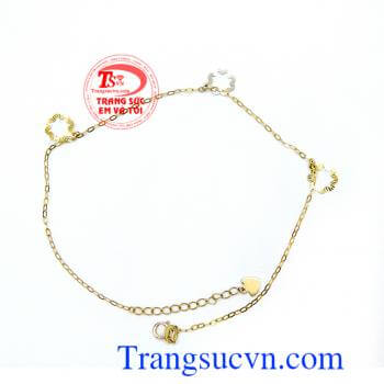 Lắc chân vàng tây hình ngôi sao lồng bông hoa. May mắn cho người đeo. lắc chân vàng tây giá rẻ, uy tín, tin dùng nhiều năm liền.