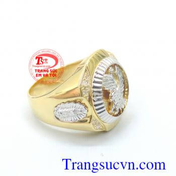 Nhẫn nam đeo hợp thời trang, chất lượng vàng đảm đeo bền đẹp sáng bóng, tinh tế và sang trọng dành cho phái mạnh
