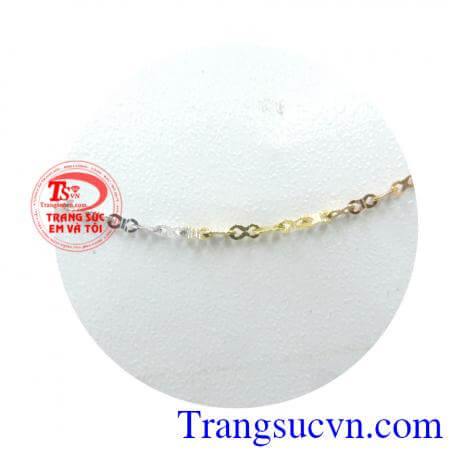 Dây chuyền nữ Italy 18k mắt số 8