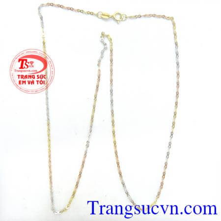 Dây chuyền nữ Italy 18k mắt số 8