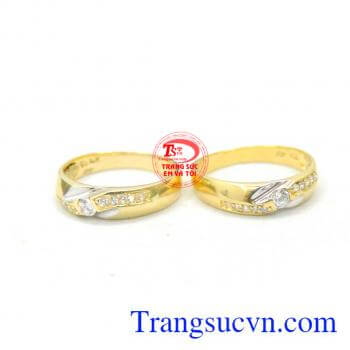 Nhẫn cưới vàng tây đẹp, sang trọng