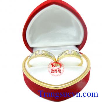 Nhẫn cưới vàng tây 10k kiểu đẹp