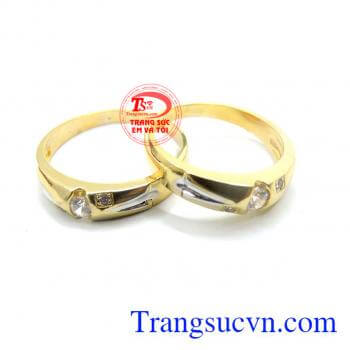 Nhẫn cưới vàng tây 10k kiểu đẹp
