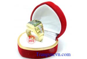 Nhẫn nam vàng tây gắn đá đẹp