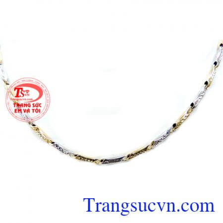 Dây chuyền ý 2 màu cá tính, dây chuyền nhập khẩu Italy, chế tác tốt, kiểu dáng đẹp, chất lượng đảm bảo, có giấy bảo hành 6 tháng, là sản phẩm uy tín chất lượng