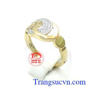 Nhẫn nữ vàng tây 10k họa tiết đẹp giao hàng trên toàn quốc.