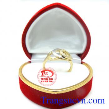 Nhẫn nữ vàng tây kiểu mới nữ tính