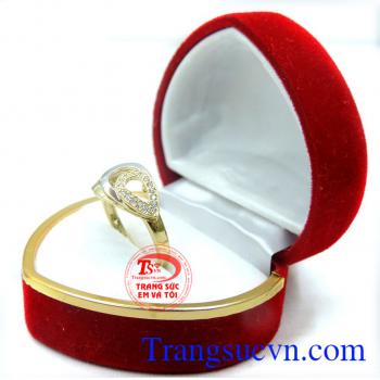Nhẫn nữ vàng tây kiểu mới nữ tính