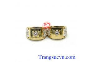Nhẫn Nam Vàng Tây sang trọng