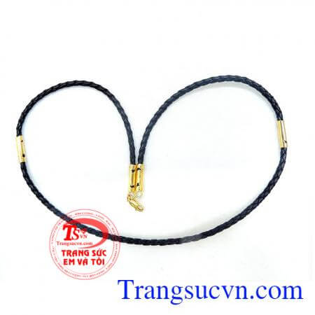 Dây vải bọc vàng tây 10k 41.6%au) dây vải mềm mại phù hợp đep mặt dây hoặc đeo mặt dây đá quý