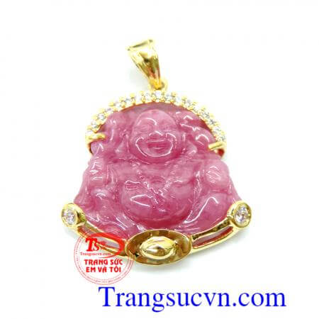 Mặt phật ruby bọc vàng TSVN